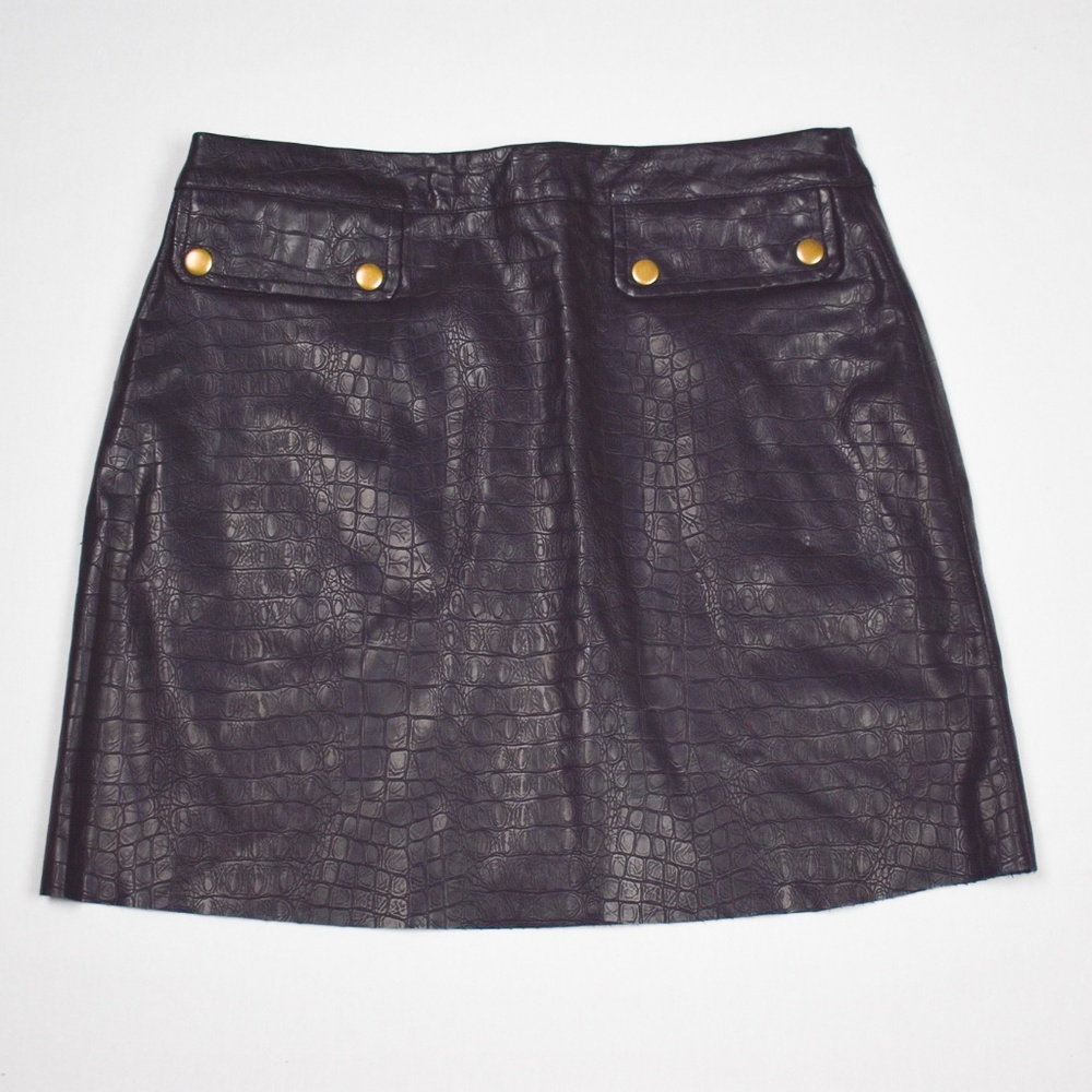 Reptile leather skirt